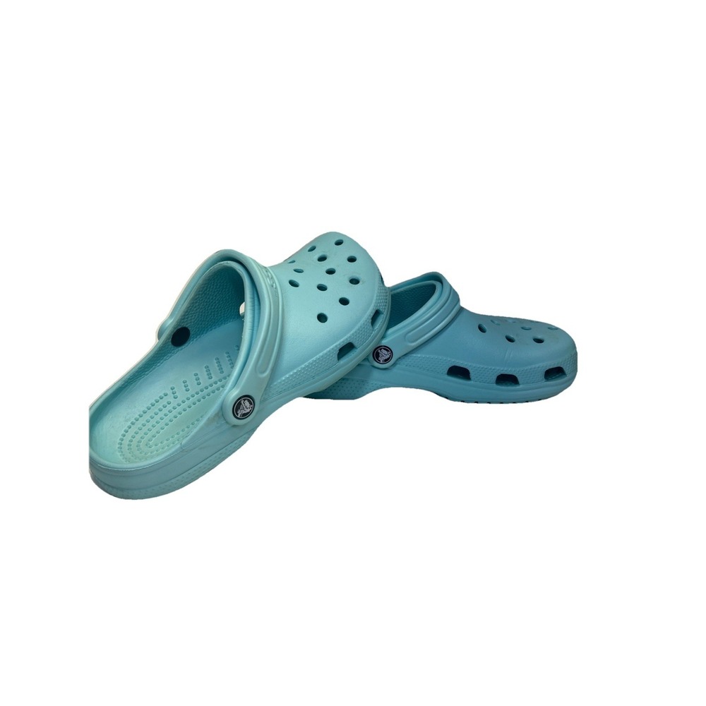 CROCS Classic Clog Mules in Aqua Blue